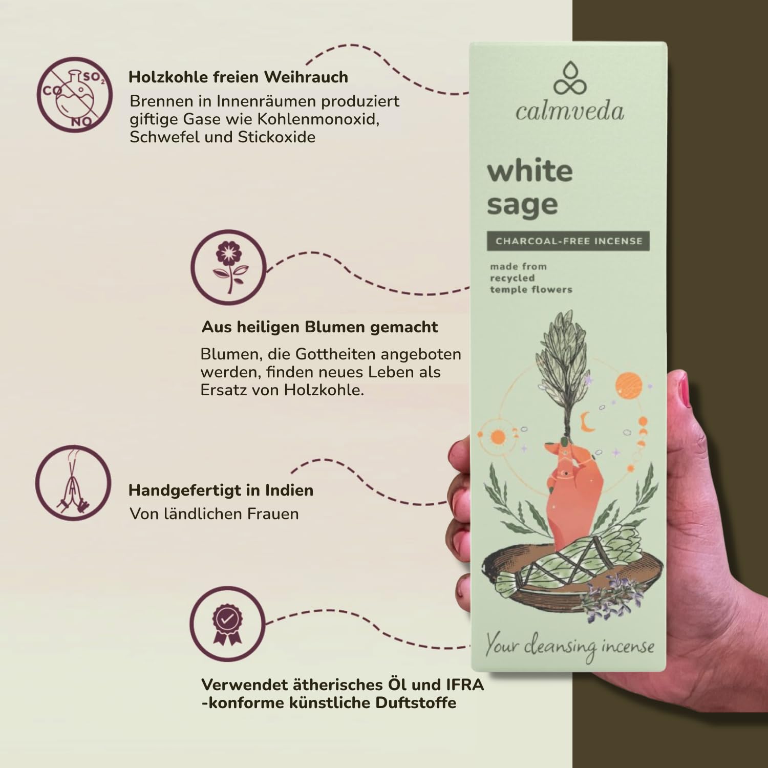 Frankincense Räucherstäbchen Weihrauch mit Myrrh - (80 weihrauch stäbchen) Kirche Räuchern, Recycelte Blüten | Weihrauch zum Räuchern | Räucherstäbchen Set mit räucherwerk