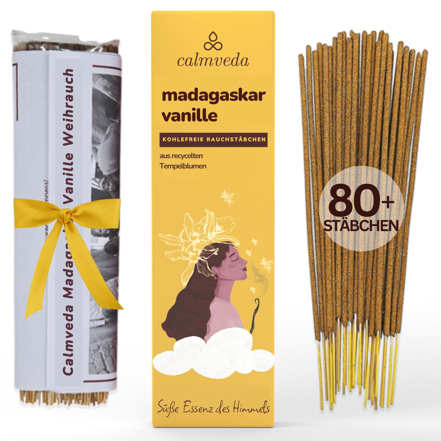 Frankincense Räucherstäbchen Weihrauch mit Myrrh - (80 weihrauch stäbchen) Kirche Räuchern, Recycelte Blüten | Weihrauch zum Räuchern | Räucherstäbchen Set mit räucherwerk