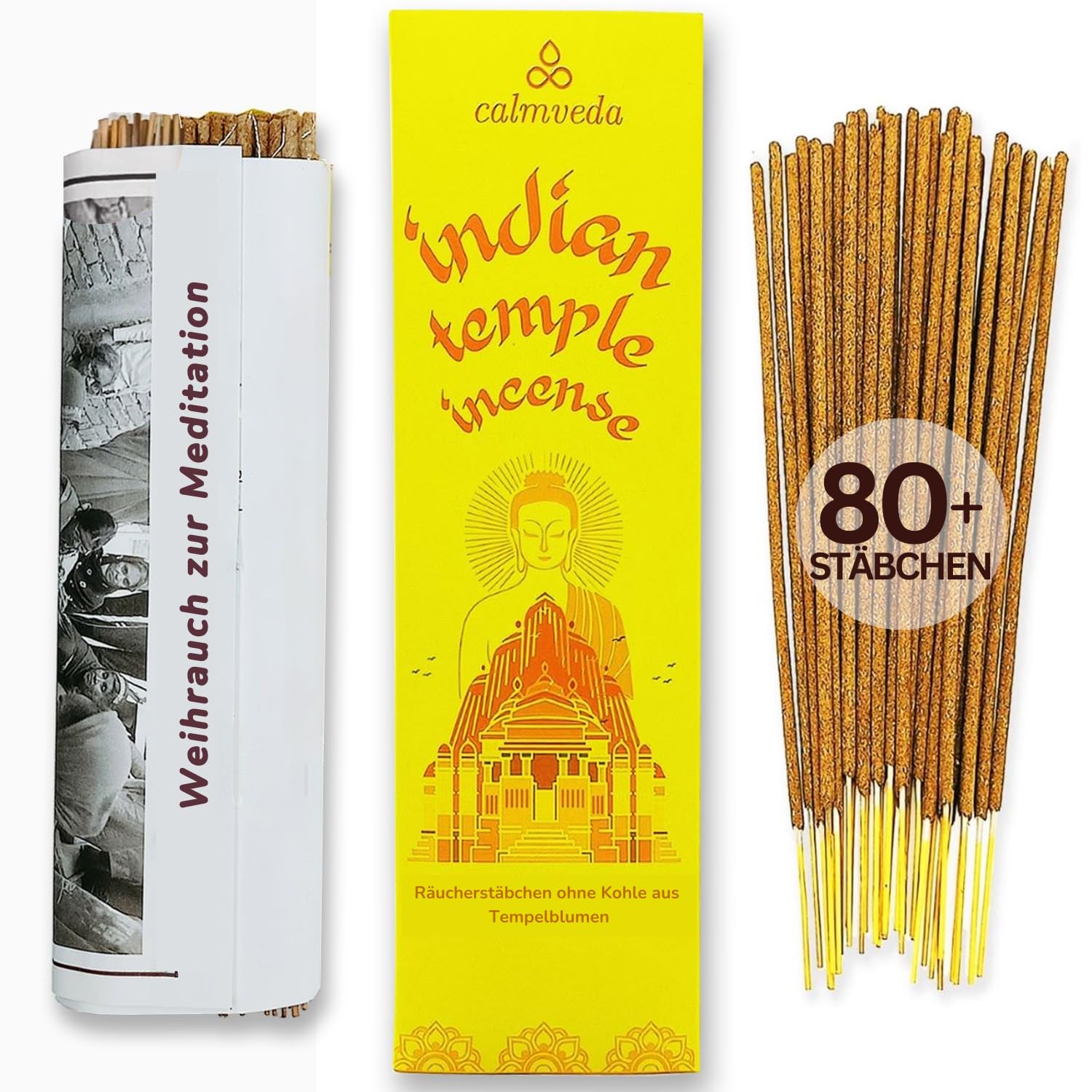 Frankincense Räucherstäbchen Weihrauch mit Myrrh - (80 weihrauch stäbchen) Kirche Räuchern, Recycelte Blüten | Weihrauch zum Räuchern | Räucherstäbchen Set mit räucherwerk