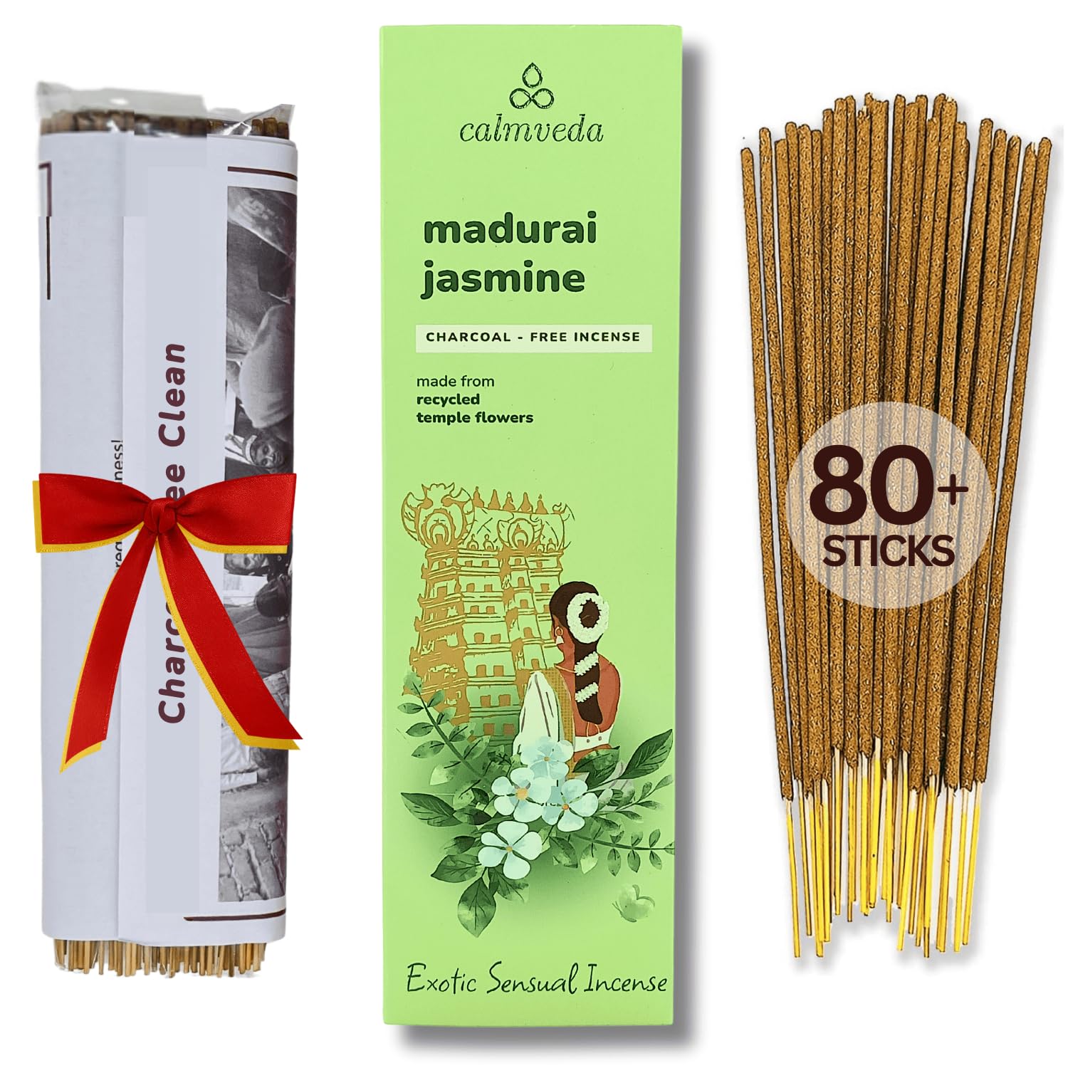 Frankincense Räucherstäbchen Weihrauch mit Myrrh - (80 weihrauch stäbchen) Kirche Räuchern, Recycelte Blüten | Weihrauch zum Räuchern | Räucherstäbchen Set mit räucherwerk