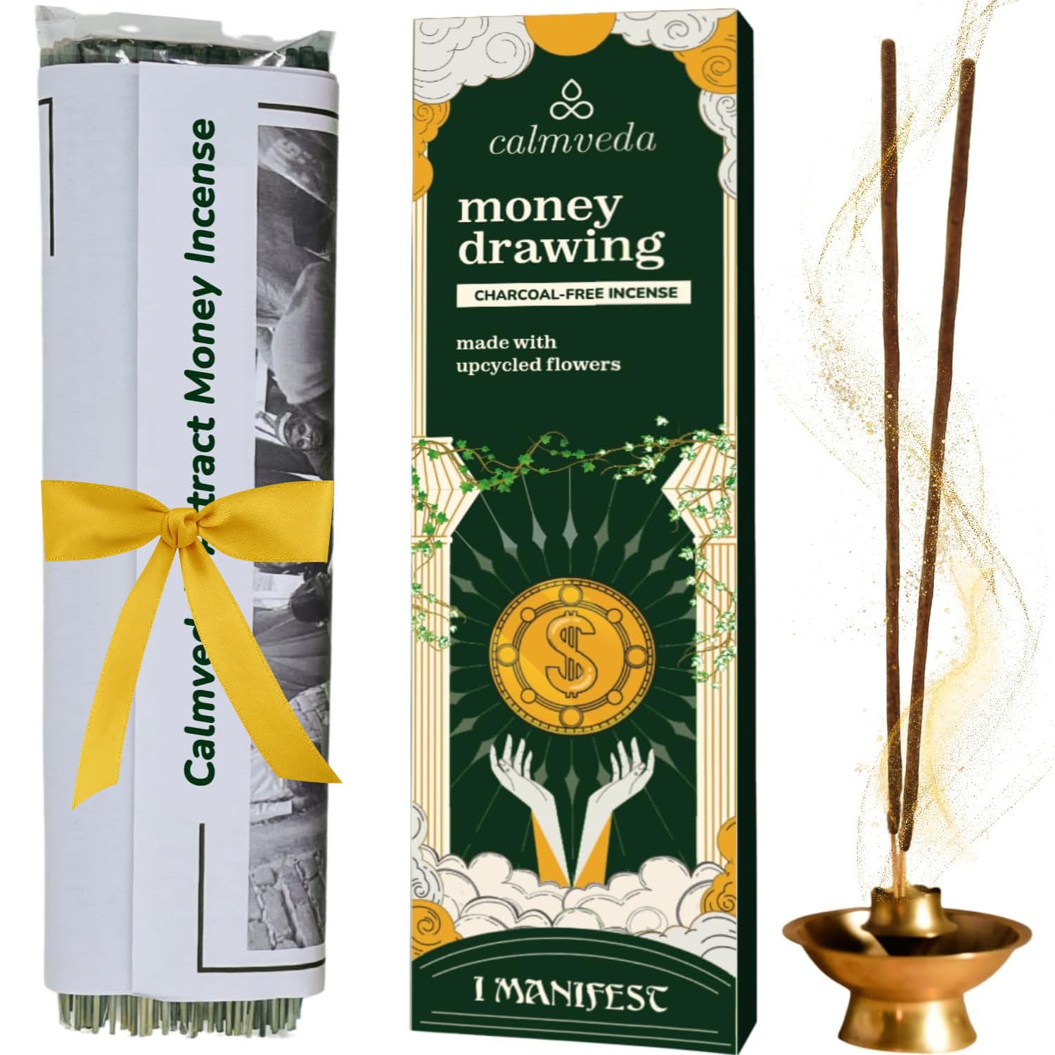 Frankincense Räucherstäbchen Weihrauch mit Myrrh - (80 weihrauch stäbchen) Kirche Räuchern, Recycelte Blüten | Weihrauch zum Räuchern | Räucherstäbchen Set mit räucherwerk
